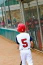 Little league baseball batter