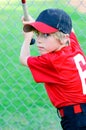 Little league baseball boy portrait Royalty Free Stock Photo