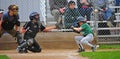 Little League Batter ducking Royalty Free Stock Photo