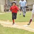 Little league runner Royalty Free Stock Photo