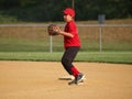Little league second baseman Royalty Free Stock Photo