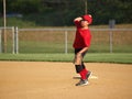 Little league second baseman Royalty Free Stock Photo