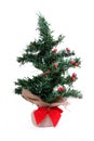 Little Lonely Artificial Christmas Tree Royalty Free Stock Photo