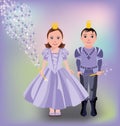 Little magic princess and prince