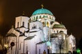 The Little and the main churches of Saint Sava Cathedral Royalty Free Stock Photo