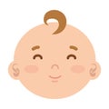 Little male baby head character