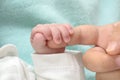 A small hand newborn baby boy Royalty Free Stock Photo