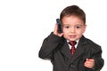 Little Man Series: Call On Line One! Royalty Free Stock Photo