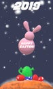 The little Martian`s life: the Easter on the Mars