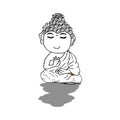 Little meditating Buddha. Royalty Free Stock Photo