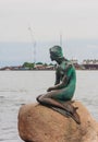 The Little Mermaid, Copenhagen. Den Lille Havfrue, a statue by Edvard Eriksen, Langelinie promenade, Copenhagen, Denmark Royalty Free Stock Photo