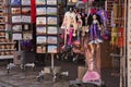 Little mermaid dolls in front of a shop in Hooksiel, Germany