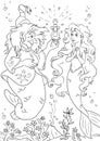 Little mermaid and sea witch