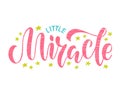 Little miracle lettering with stars