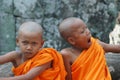 Little monks in Cambodia Royalty Free Stock Photo