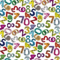 Little Monsters Numbers Royalty Free Stock Photo