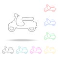 little motorcycle icon icon. Transport Element multi colored icons for mobile concept and web apps. Thin line icon for website des Royalty Free Stock Photo
