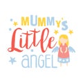 Little mummys angel, colorful hand drawn vector Illustration