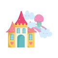 Little mushroom rainbow castle tale cartoon