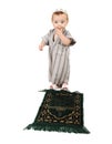 Little muslim kid is praying