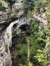 Little Natural Bridge in the valley of the river Rak or Mali naravni most, Cerknica - Notranjska Regional Park, Slovenia Royalty Free Stock Photo