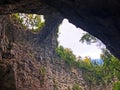 Little Natural Bridge in the valley of the river Rak or Mali naravni most, Cerknica - Notranjska Regional Park, Slovenia Royalty Free Stock Photo