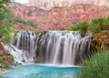 Little Navajo Falls in Havasu Canyon Royalty Free Stock Photo