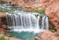 Little Navajo Falls in Havasu Canyon Royalty Free Stock Photo