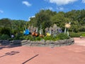 The Little Nemo character statues outside of the Living Seas Pavillion in EPCOT at Walt Disney World Royalty Free Stock Photo