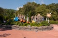 The Little Nemo character statues outside of the Living Seas Pavillion in EPCOT at Walt Disney World Royalty Free Stock Photo