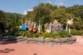 The Little Nemo character statues outside of the Living Seas Pavillion in EPCOT at Walt Disney World Royalty Free Stock Photo