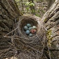 Little newborn baby bird of the Song Thrush Turdus Philomelos