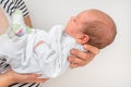 Newborn baby with skin rash. Allergic reaction after birth Royalty Free Stock Photo