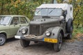 Old Soviet 4WD military car GAZ-69 at a car show Royalty Free Stock Photo