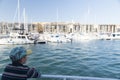 Little boy in the Old Port of Marseille