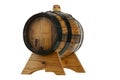 Little old Wine Barrel on a Support -2 Royalty Free Stock Photo