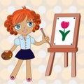 Little painter colorful Royalty Free Stock Photo