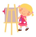 Little painter colorful Royalty Free Stock Photo