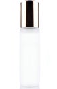 Little parfume bottle on white background