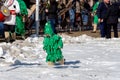 Little participant in Surva Festival in Pernik, Bulgaria Royalty Free Stock Photo