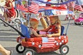 Little Patriotic Wagon Royalty Free Stock Photo