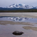 Little Peak reflection Fox Lake Yukon T Canada