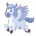 Little Pegasus Cartoon Illustration Color