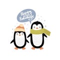 Little penguin scandinavian illustration