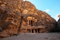 Little Petra, Jordan caved building in Siq alBarid Wadi Musa Triclinium