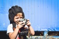 little Photographer Royalty Free Stock Photo