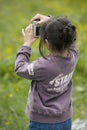 Little photographer girl Royalty Free Stock Photo