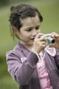 Little photographer girl Royalty Free Stock Photo