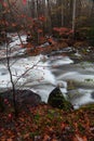 Little Pigeon River at the end of Autumn in Greenbrier in the Great Smoky Mountains