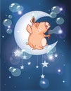 Vector Illustration of a Cute Pig. Cartoon Character ÃâÃÂµÃÂ·Ãâ¹ÃÂ¼ÃÂÃÂ½ÃÂ½Ãâ¹ÃÂ¸Ãâ -4 Royalty Free Stock Photo